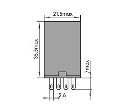 4PDT electromagnetic relay dimension